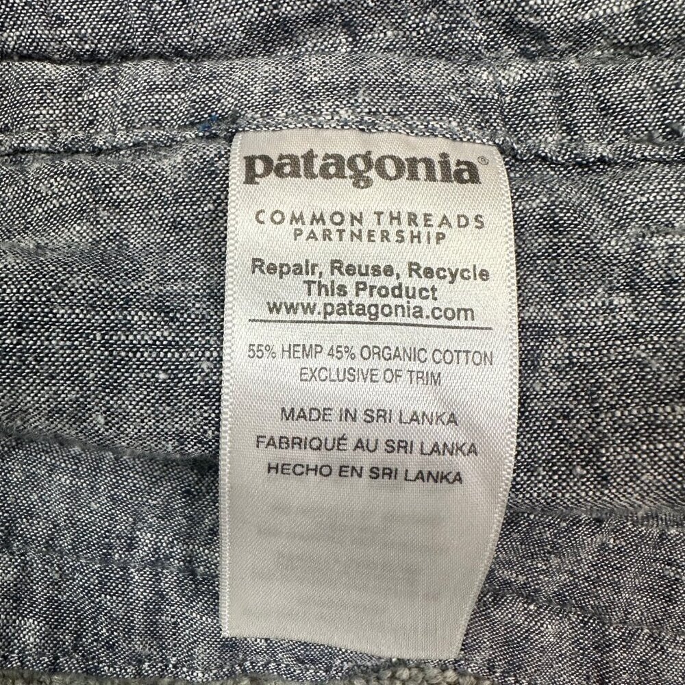 Patagonia Gray High-Waist Linen-Blend Drawstring Shorts - Picture 6 of 7
